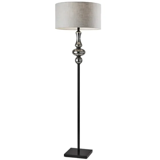 Black Smoked Mercury Glass Floor Lamp-Kirkland's Home Fashion
