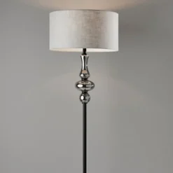 Black Smoked Mercury Glass Floor Lamp-Kirkland's Home Fashion