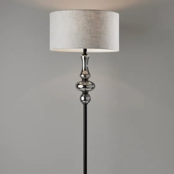 Black Smoked Mercury Glass Floor Lamp-Kirkland's Home Fashion