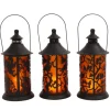 Black Spooky Silhouette Led Lanterns, Set Of 3-Kirkland's Home Outlet