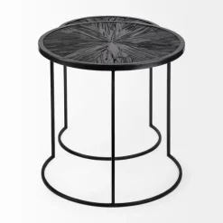Black Starburst Nesting Accent Tables, Set Of 2-Kirkland's Home Best