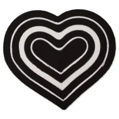 Black Striped Heart Pet Bowl Mat-Kirkland's Home Cheap