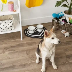 Black Striped Heart Pet Bowl Mat-Kirkland's Home Cheap