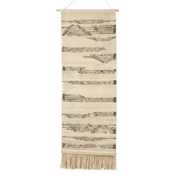Black Textured Macrame Tasseled Wall Hanging-Kirkland's Home Shop