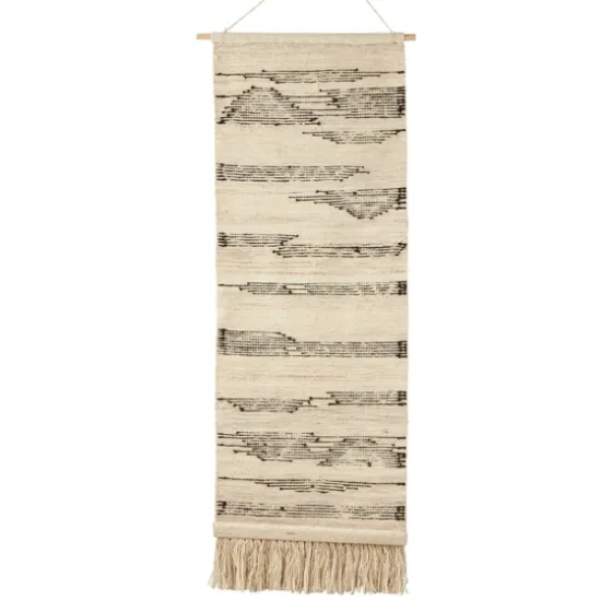 Black Textured Macrame Tasseled Wall Hanging-Kirkland's Home Shop