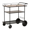 Black 3-Tier Industrial Bar Cart-Kirkland's Home Cheap