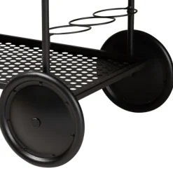 Black 3-Tier Industrial Bar Cart-Kirkland's Home Cheap