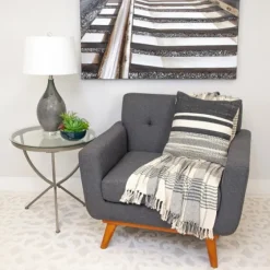 Black Transitional Stripe Pillow-Kirkland's Home New