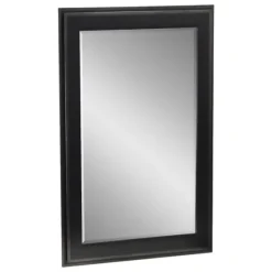 Black Two Step Beveled Frame Vanity Mirror-Kirkland's Home Fashion