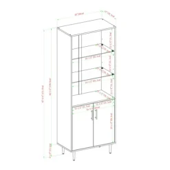 Black Two Tone Bookshelf With Hutch-Kirkland's Home Fashion