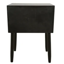 Black Two-Drawer Rattan Front Accent Table-Kirkland's Home Fashion