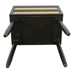 Black Two-Drawer Rattan Front Accent Table-Kirkland's Home Fashion