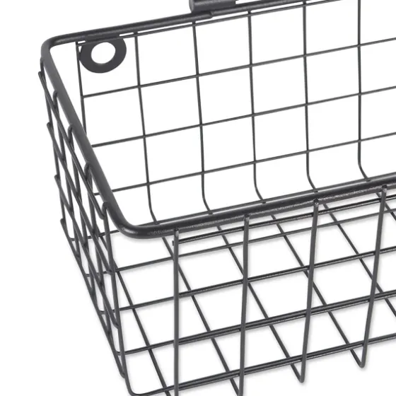Black Wall Hanging Wire Baskets, Set Of 2-Kirkland's Home New