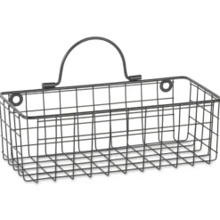 Black Wall Hanging Wire Baskets, Set Of 2-Kirkland's Home New