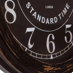 Black Weathered Iron Frame Round Wall Clock-Kirkland's Home Online