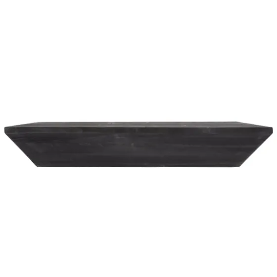 Black Wedge Wood Small Floating Shelf-Kirkland's Home Best