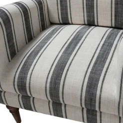 Black White Carved Slope Stripe Accent Chair-Kirkland's Home Cheap