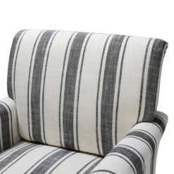 Black White Carved Slope Stripe Accent Chair-Kirkland's Home Cheap