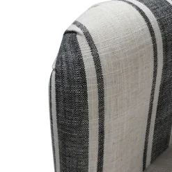 Black White Carved Slope Stripe Accent Chair-Kirkland's Home Cheap