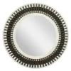 Black White Distressed Wood Rope Fiber Wall Mirror-Kirkland's Home Shop