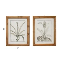 Black White Vintage Botanical Framed Art, Set Of 2-Kirkland's Home Fashion