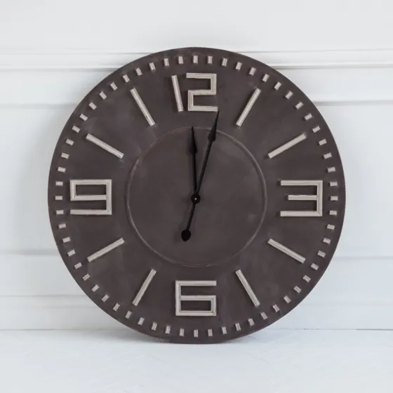 Black Wood Block Numbers Wall Clock-Kirkland's Home Best