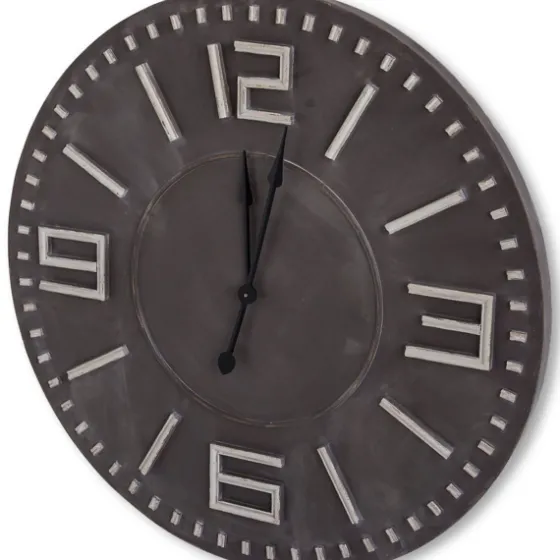 Black Wood Block Numbers Wall Clock-Kirkland's Home Best