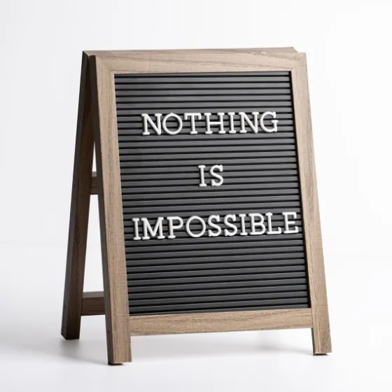 Black Wood Easel Letterboard-Kirkland's Home Discount