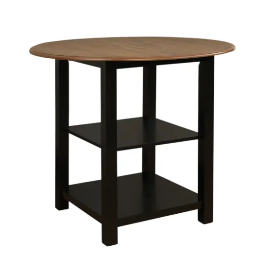 Black Wood Farmhouse 3-Pc. Stool And Table Set-Kirkland's Home Shop