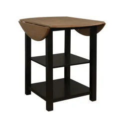 Black Wood Farmhouse 3-Pc. Stool And Table Set-Kirkland's Home Shop