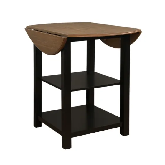 Black Wood Farmhouse 3-Pc. Stool And Table Set-Kirkland's Home Shop