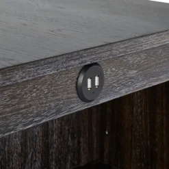 Black Wood Linen 3-Pc. Usb Island And Stool Set-Kirkland's Home Outlet