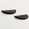 Black Wooden Half-Moon Wall Shelves, Set Of 2-Kirkland's Home Cheap