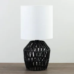 Black Woven Metal And String Table Lamp-Kirkland's Home Clearance
