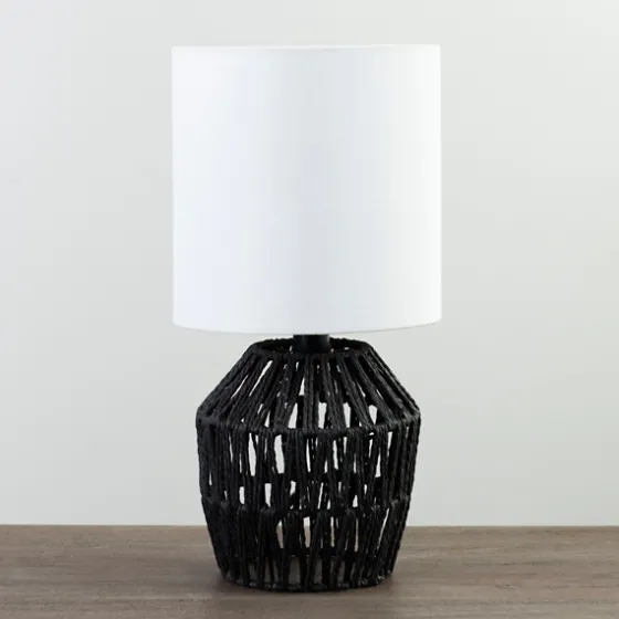 Black Woven Metal And String Table Lamp-Kirkland's Home Clearance