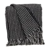 Black Woven Pattern Wool Tassel Throw-Kirkland's Home Sale