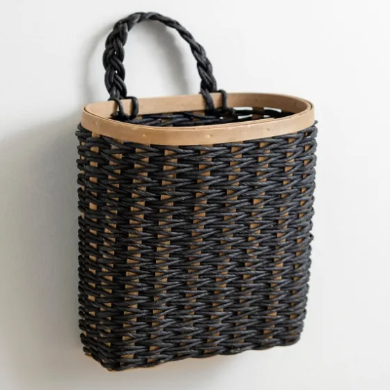 Black Woven Wall Pocket-Kirkland's Home Flash Sale
