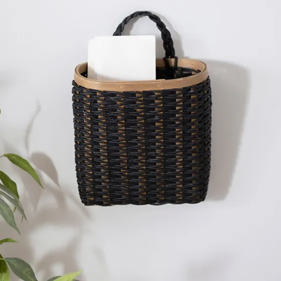 Black Woven Wall Pocket-Kirkland's Home Flash Sale