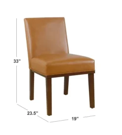 Blair Carmel Leather Dining Chair-Kirkland's Home Online