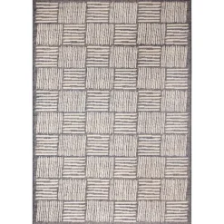 Blake Gray Cube Indoor/Outdoor Area Rug, 7X9-Kirkland's Home Shop