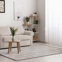 Blake Gray Cube Indoor/Outdoor Area Rug, 7X9-Kirkland's Home Shop