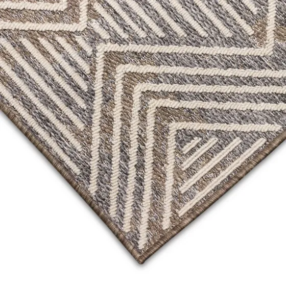 Blake Gray Zigzag Indoor/Outdoor Area Rug, 5X7-Kirkland's Home Discount