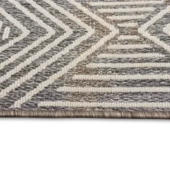 Blake Gray Zigzag Indoor/Outdoor Area Rug, 5X7-Kirkland's Home Discount
