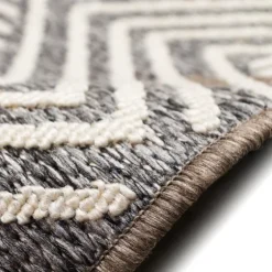 Blake Gray Zigzag Indoor/Outdoor Area Rug, 5X7-Kirkland's Home Discount