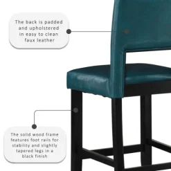 Blakely Seat Counter Stool With Black Base-Kirkland's Home Best