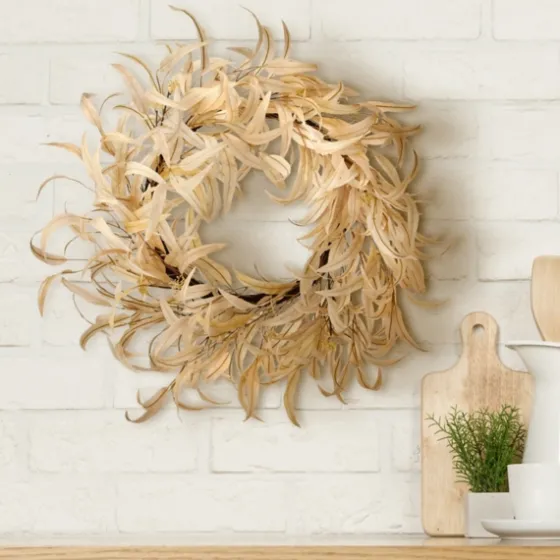 Bleached Long Leaf Eucalyptus Wreath-Kirkland's Home Hot