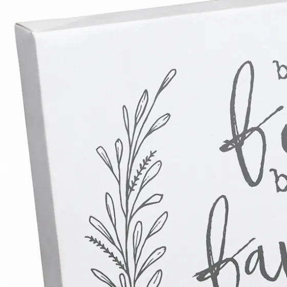 Bless This Food White And Gray Canvas Art Print-Kirkland's Home Cheap