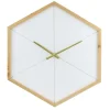 Blond Wood Frame Hexagon Wall Clock-Kirkland's Home Discount