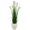 Blooming Ivory Wheat Plume Grass Plant-Kirkland's Home Fashion
