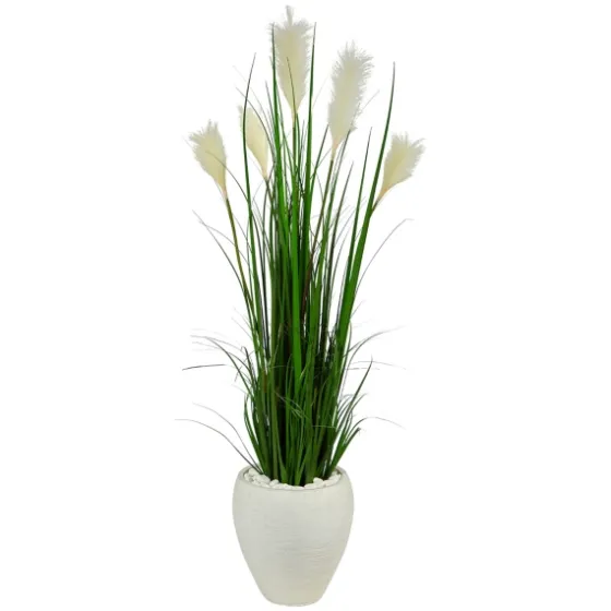 Blooming Ivory Wheat Plume Grass Plant-Kirkland's Home Fashion